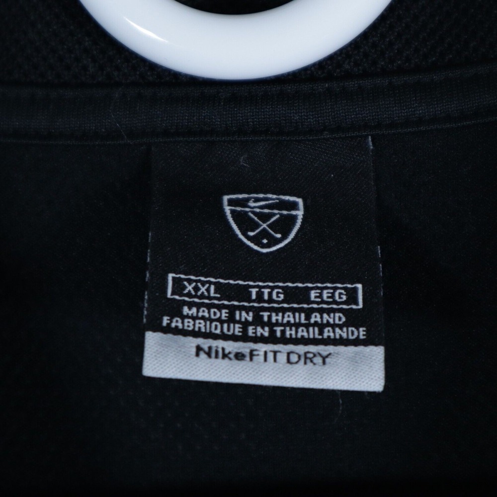 Nike Golf Dri-Fit Men's Polo Shirt Size XXL Black Short Sleeve Vented - Picture 2 of 4